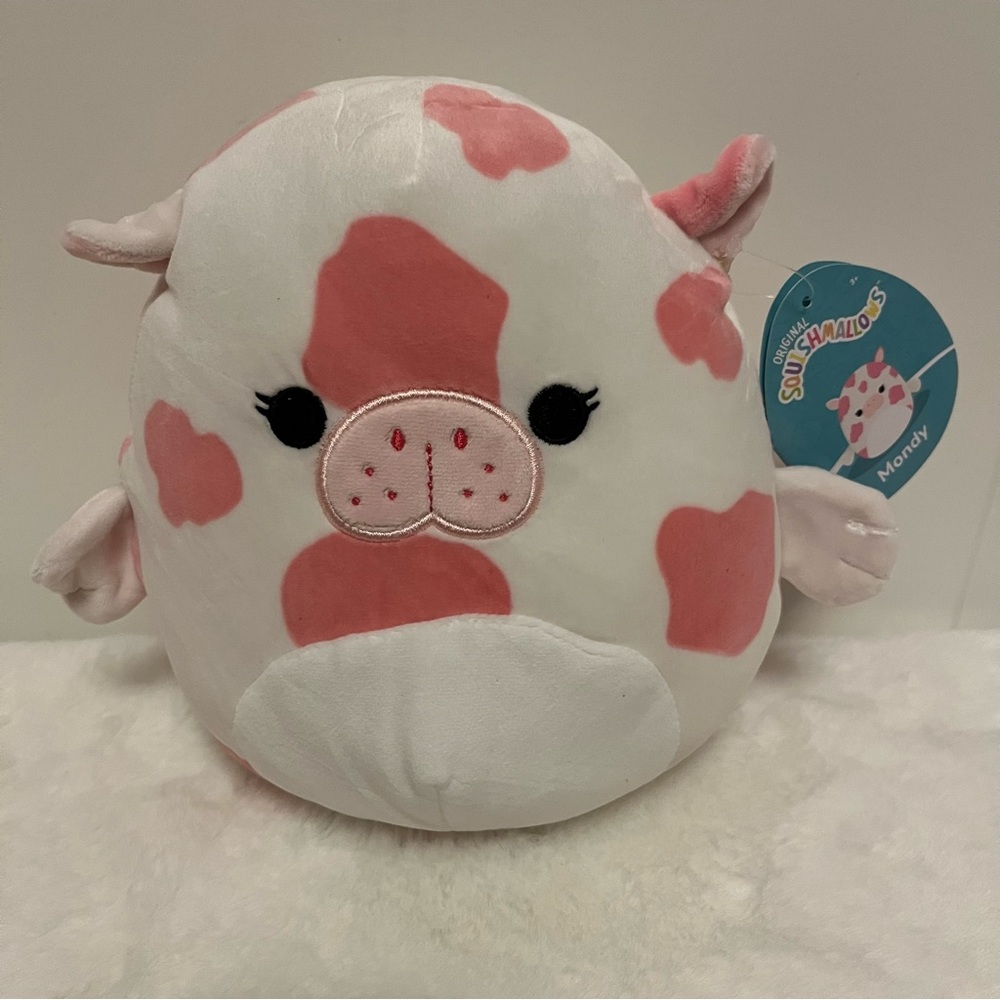 Squishmallow Mondy Sea Cow 🐮, Pink White, 8” New